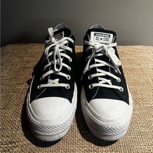 Black Converse Shoes With Hearts